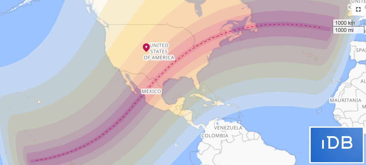 eclipse línea de visibilidad