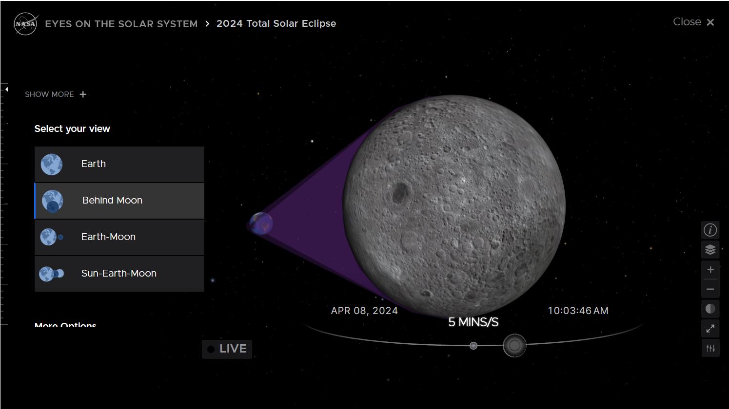 Eclipse desde la Luna