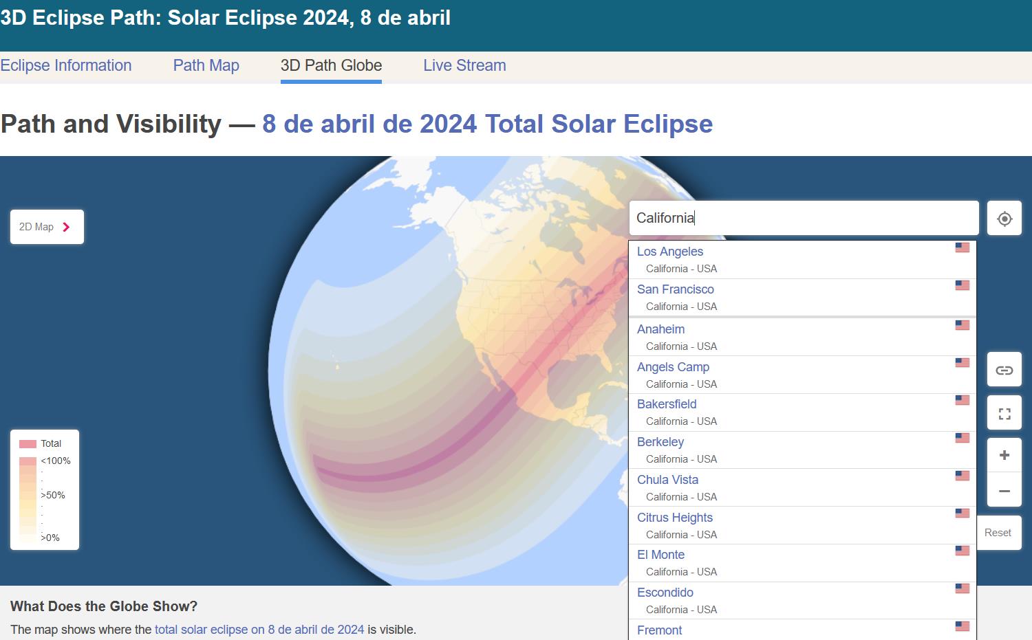 eclipse 3D time and date