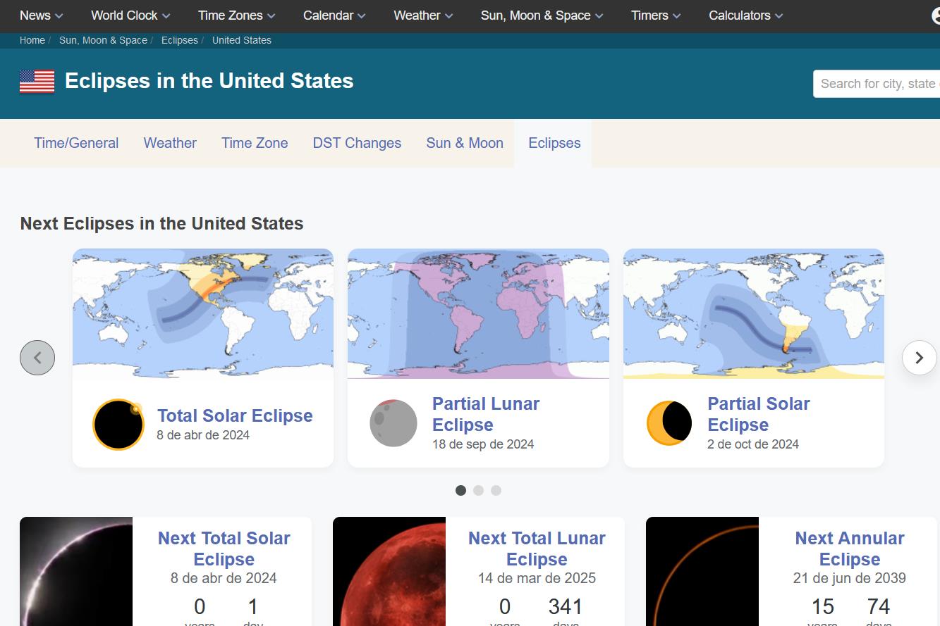 Calendario de Eclipses